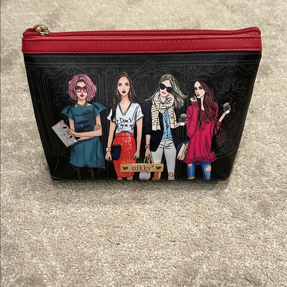Black and Pink Cosmetic Bag